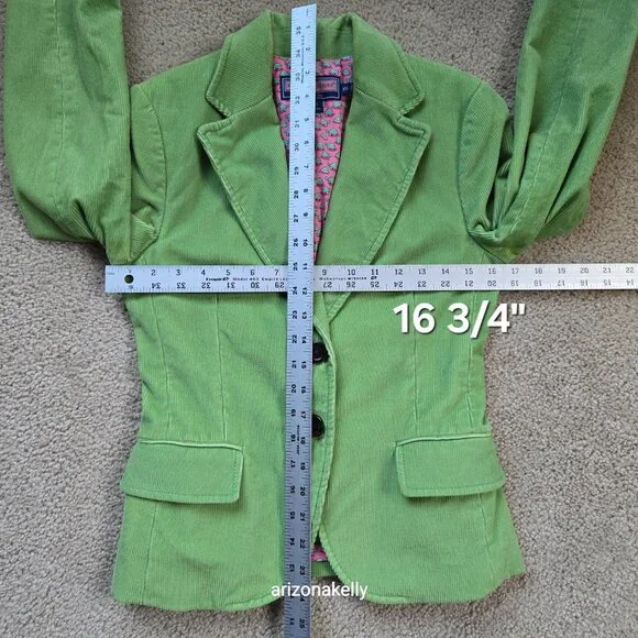 Vineyard Vines Corduroy Blazer Green With Pink Lining PRICE FIRM - Picture 10 of 11